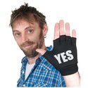 Yes/No Fingerless Gloves
