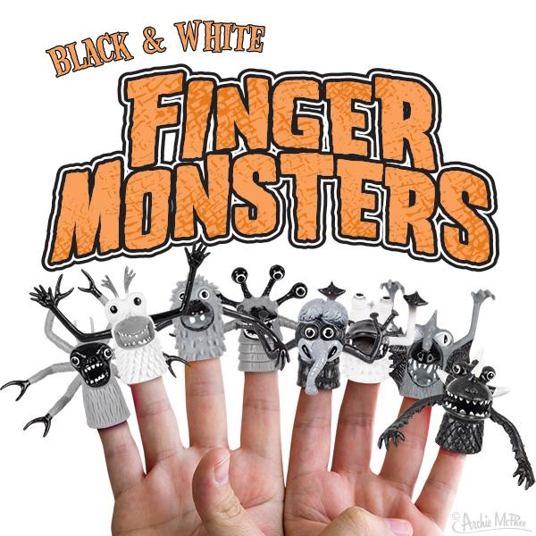 Finger Monsters - Black & White