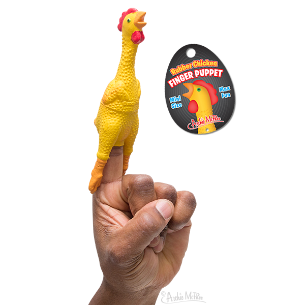 Finger Puppet - Rubber Chicken